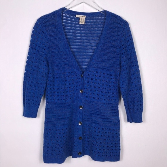 Dkny Sweaters - DKNY JEANS Blue/Purple Cardigan Sweater Sz L